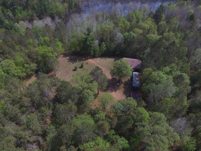 30349 Johnson Creek Trl, Webb Lake, WI 54830 - aerial overview of property's location with a heavily wooded area