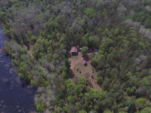 30349 Johnson Creek Trl, Webb Lake, WI 54830 - aerial view of property and surrounding area with a forest