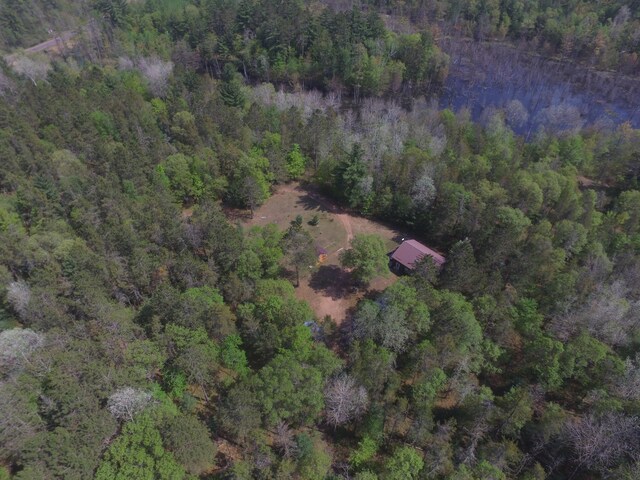 30349 Johnson Creek Trl, Webb Lake, WI 54830 - aerial overview of property's location with a heavily wooded area