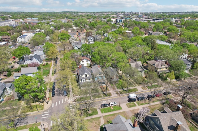 aerial view of property's location with nearby suburban area