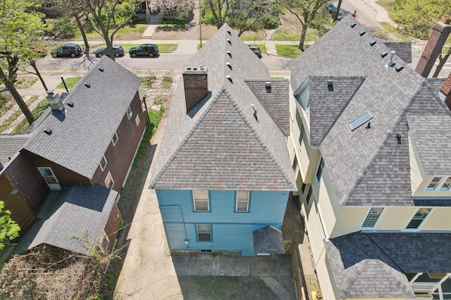 view from above of property