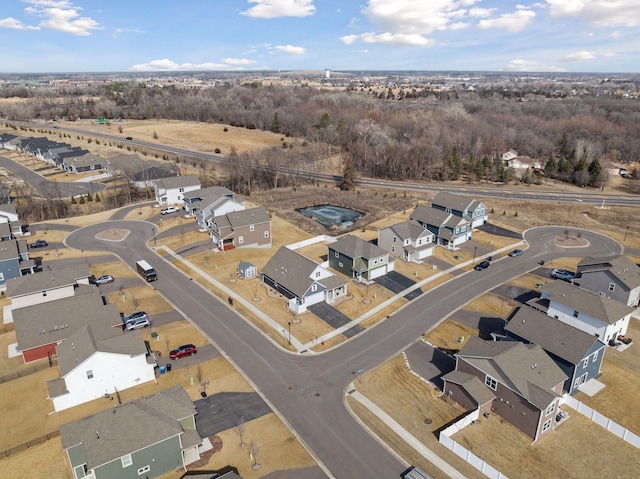 drone / aerial view featuring a residential view