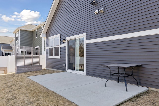 view of patio with fence