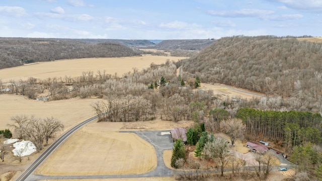 N2699 County Road A, Salem Twp, WI 54750 - aerial view of property and surrounding area featuring rural landscape and a heavily wooded area