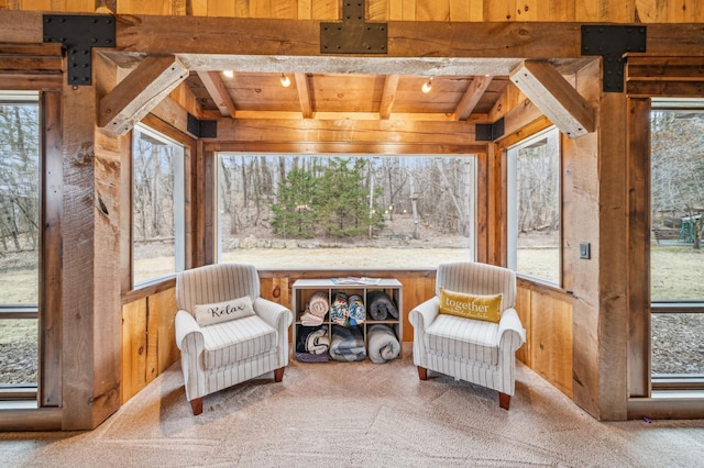 N2699 County Road A, Salem Twp, WI 54750 - sunroom / solarium featuring beam ceiling