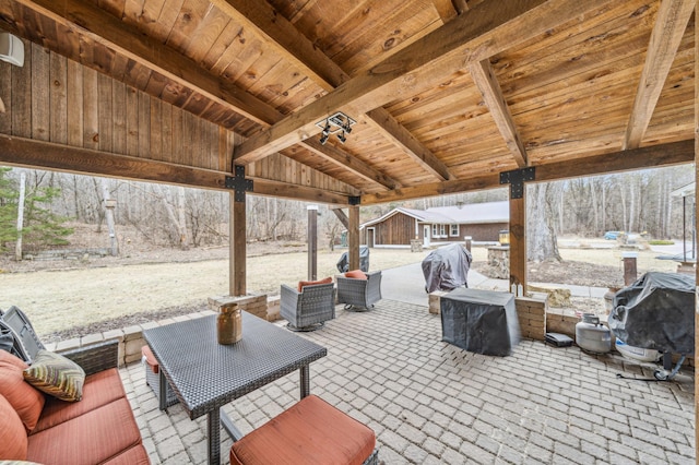 N2699 County Road A, Salem Twp, WI 54750 - view of patio / terrace with an outdoor structure and grilling area