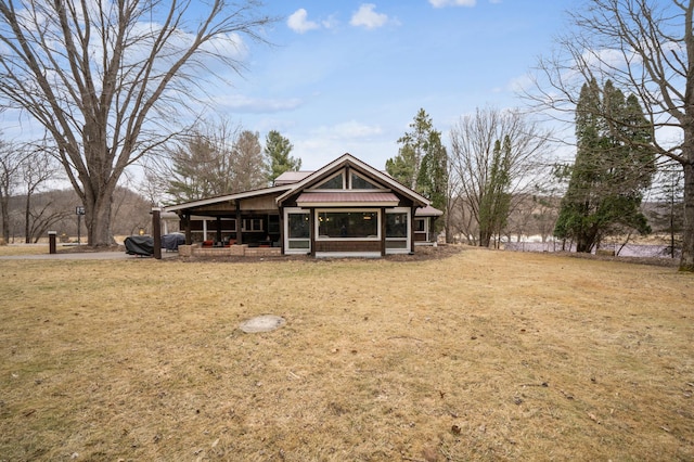 N2699 County Road A, Salem Twp, WI 54750 - rear view of property featuring a lawn and solar panels