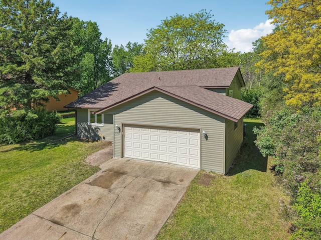 2605 Forest St, Maplewood, MN 55109 - view of front of property with roof with shingles, a front yard, and a garage