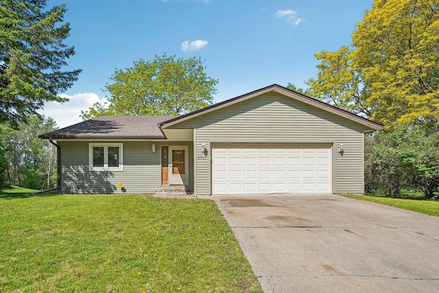 2605 Forest St, Maplewood, MN 55109 - ranch-style home with an attached garage, a front lawn, and driveway