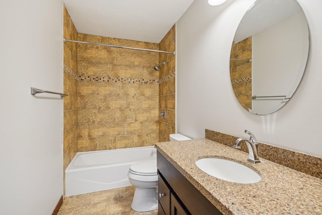 2605 Forest St, Maplewood, MN 55109 - bathroom with toilet, vanity, and tub / shower combination