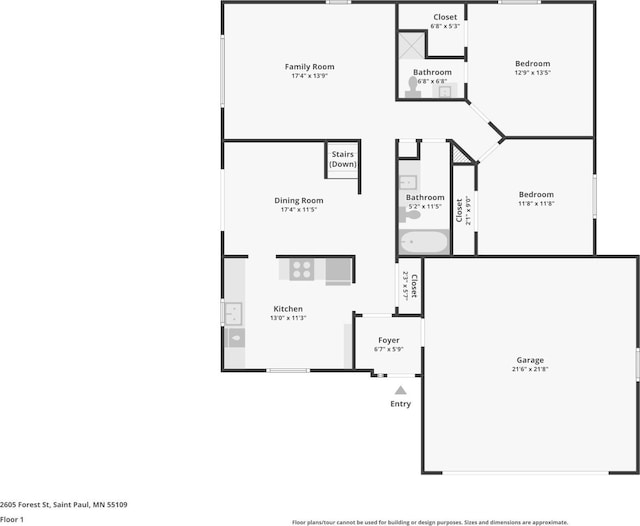 2605 Forest St, Maplewood, MN 55109 - room layout