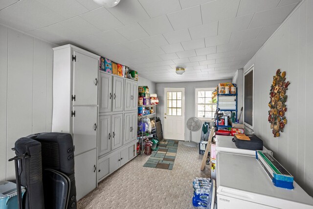 W3527 2nd St, Maiden Rock, WI 54750 - interior space featuring light colored carpet and a decorative wall