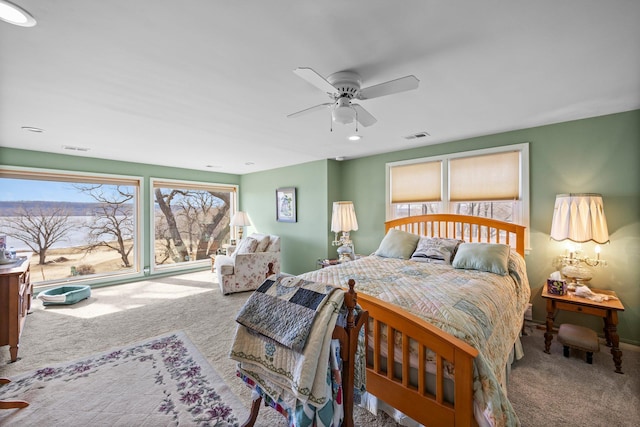 W3527 2nd St, Maiden Rock, WI 54750 - carpeted bedroom featuring a ceiling fan and recessed lighting