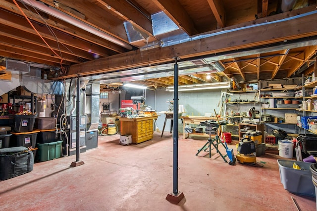 W3527 2nd St, Maiden Rock, WI 54750 - unfinished basement featuring a workshop area