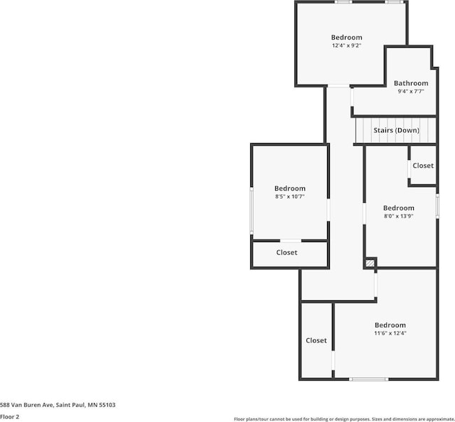 588 Van Buren Ave, Saint Paul, MN 55103 - floor plan / room layout