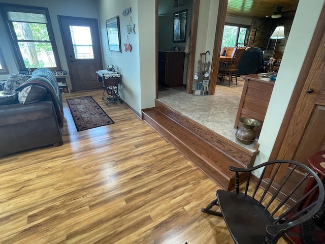 18063 Bernard Trl, Brainerd, MN 56401 - living room with healthy amount of natural light and wood finished floors