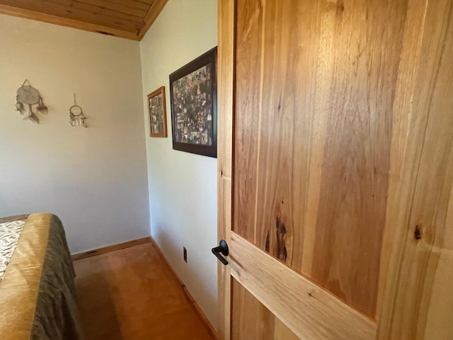 18063 Bernard Trl, Brainerd, MN 56401 - carpeted bedroom featuring baseboards and wood ceiling