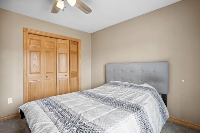 572 172nd St, Pleasant Valley Twp, WI 54015 - carpeted bedroom featuring a closet and a ceiling fan