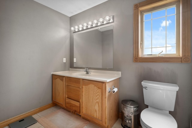572 172nd St, Pleasant Valley Twp, WI 54015 - half bathroom with vanity and tile patterned floors