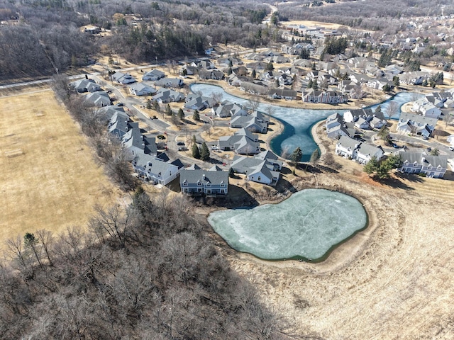 aerial view featuring a residential view