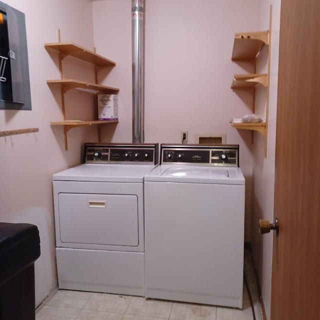 6237 Magda Dr Unit A, Maple Grove, MN 55369 - laundry room featuring independent washer and dryer and electric panel