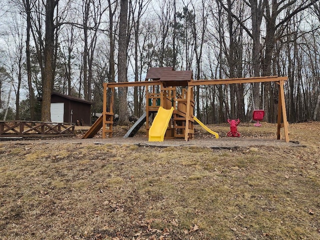 view of play area