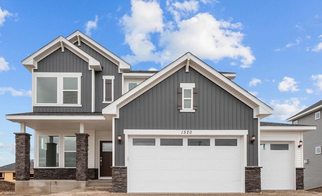 1520 Philipp Way, Shakopee, MN 55379 - craftsman house featuring board and batten siding, stone siding, driveway, and a garage