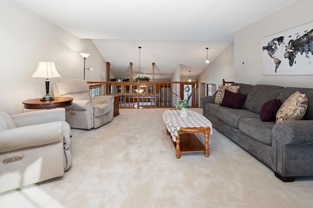 1944 Linda Ln, Saint Cloud, MN 56301 - living room with light carpet and lofted ceiling