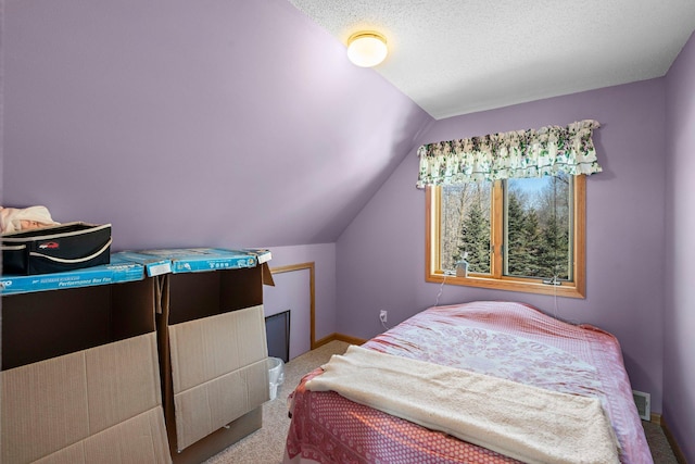 N2641 Cipra Rd, Sarona, WI 54870 - bedroom with carpet and vaulted ceiling