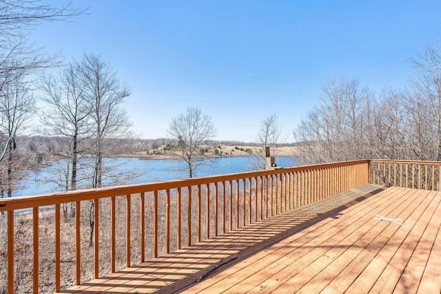 N2641 Cipra Rd, Sarona, WI 54870 - deck with a water view