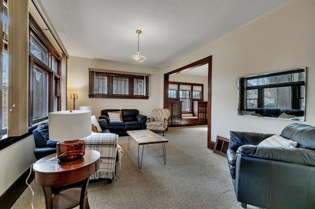301 7th Ave S, Saint Cloud, MN 56301 - carpeted living room with baseboards