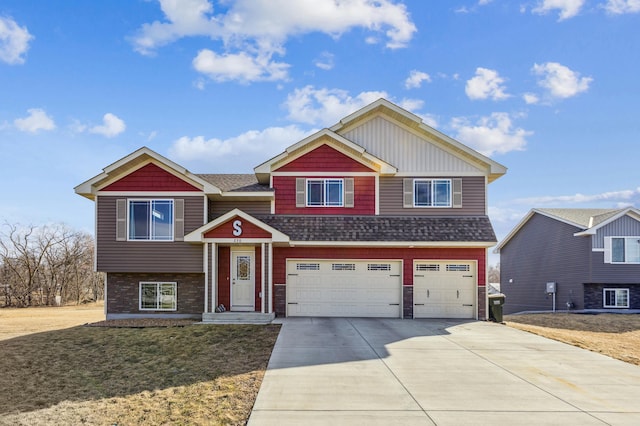 230 Newspaper Run NE, Kimball, MN 55353 - view of front of house with driveway, an attached garage, and a front lawn