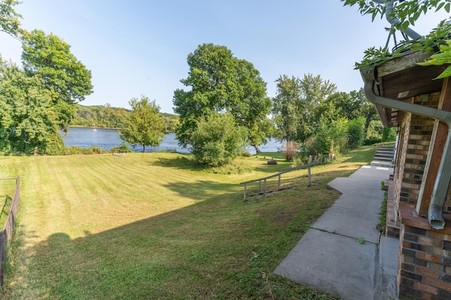 332 Riverside Ave S, Sartell, MN 56377 - view of yard with a water view and stairs