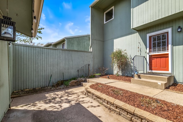 exterior space featuring fence