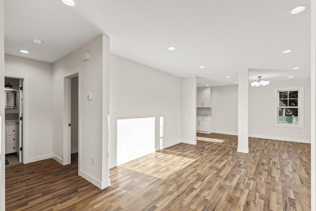 2308 Shadywood Rd, Orono, MN 55391 - below grade area featuring wood finished floors, baseboards, and recessed lighting