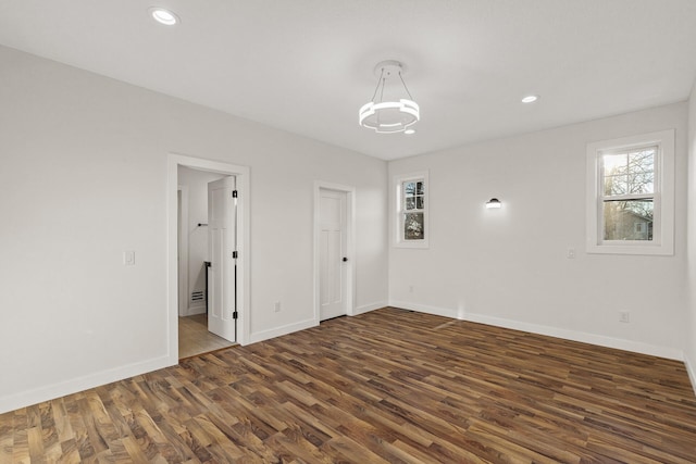 2308 Shadywood Rd, Orono, MN 55391 - unfurnished room featuring dark wood-style floors, baseboards, and recessed lighting