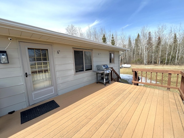 43475 310th Ave NE, Gatzke, MN 56724 - wooden deck featuring area for grilling