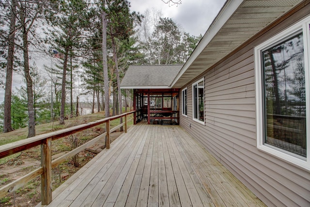 view of wooden deck