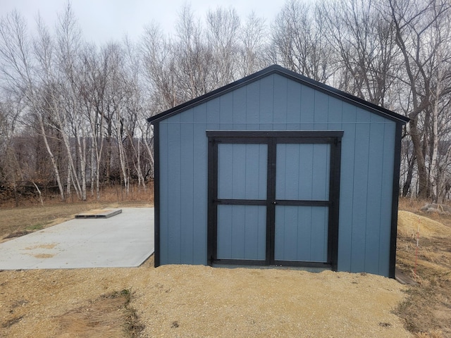 view of shed