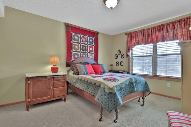 29561 Mentzer Ct, Lindstrom, MN 55045 - bedroom with light carpet, a textured ceiling, and baseboards