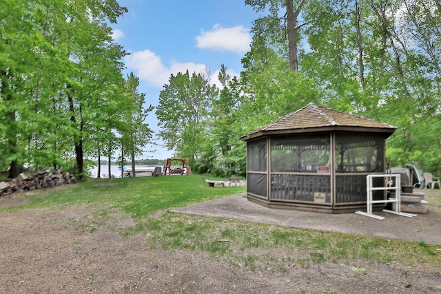 29561 Mentzer Ct, Lindstrom, MN 55045 - view of yard with a gazebo