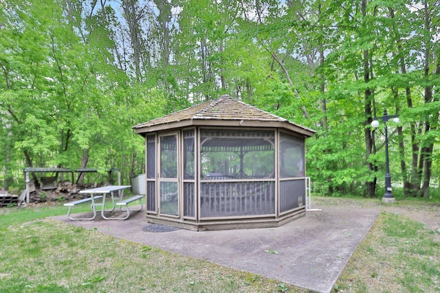 29561 Mentzer Ct, Lindstrom, MN 55045 - view of outdoor structure featuring a gazebo