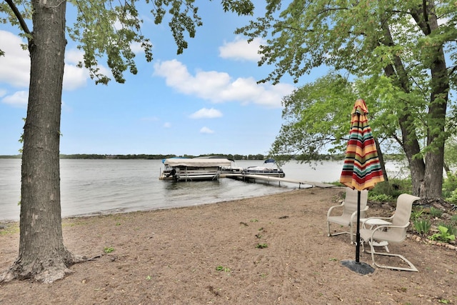 29561 Mentzer Ct, Lindstrom, MN 55045 - dock area featuring a water view