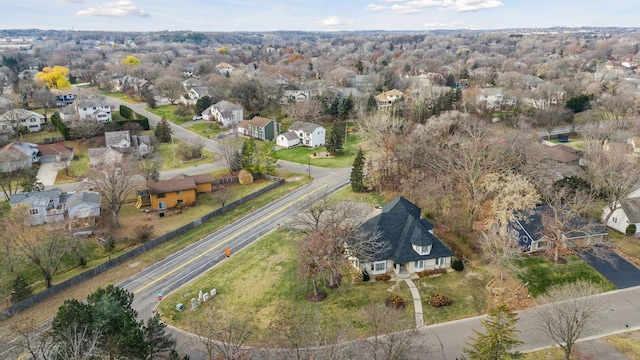aerial view featuring a residential view
