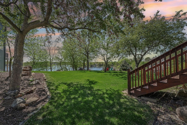 16139 Northwood Rd NW, Prior Lake, MN 55372 - view of grassy yard with a water view