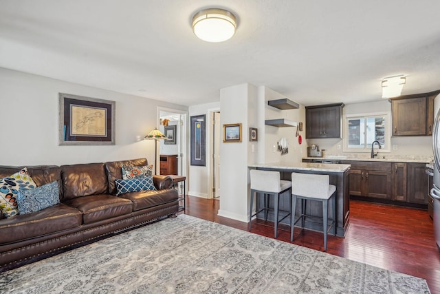 16139 Northwood Rd NW, Prior Lake, MN 55372 - living room with dark wood finished floors and baseboards