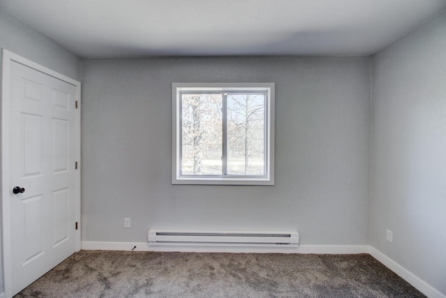 33916 Twin Oaks Loop, Motley, MN 56466 - unfurnished room with baseboard heating, carpet floors, and baseboards