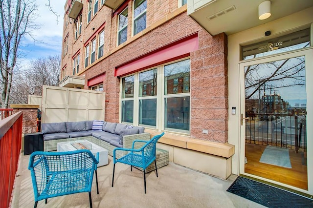 500 2nd St Unit 102, Minneapolis, MN 55401 - view of patio featuring an outdoor living space