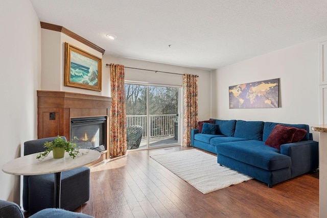 17785 Valley Cove Ct, Minnetonka, MN 55345 - living room with a glass covered fireplace and wood finished floors