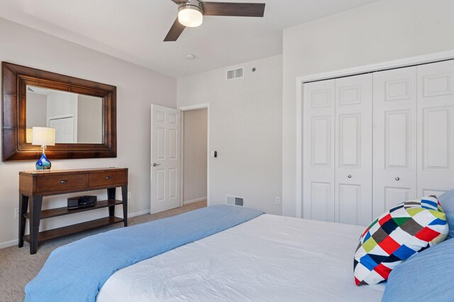 17785 Valley Cove Ct, Minnetonka, MN 55345 - carpeted bedroom featuring baseboards, a closet, and ceiling fan